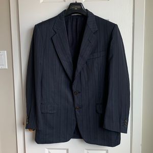 LANVIN Navy Single Breasted Wool Blazer